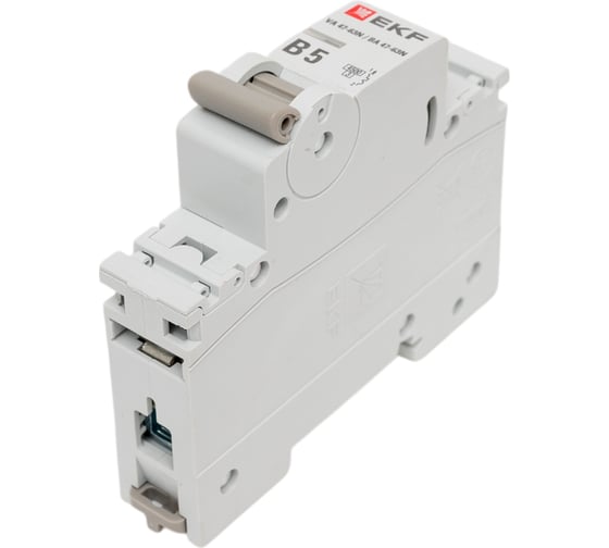 Автоматический выключатель EKF ВА 47-63N 1P 5А (В) 4,5 кА PROXIMA M634105B 1