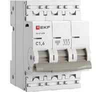 Автоматический выключатель EKF ВА 47-63N 3P 1,6А (C) 4,5 кА PROXIMA M63431T6C