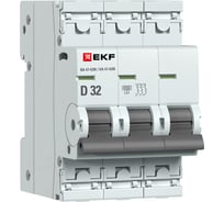 Автоматический выключатель EKF ВА 47-63N 3P 32А (D) 4,5 кА PROXIMA M634332D