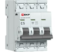 Автоматический выключатель EKF ВА 47-63N 3P 5А (C) 4,5 кА PROXIMA M634305C