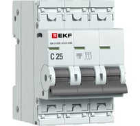 Автоматический выключатель EKF ВА 47-63N 3P 25А (C) 4,5 кА PROXIMA M634325C