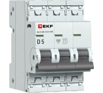 Автоматический выключатель EKF ВА 47-63N 3P 5А (D) 4,5 кА PROXIMA M634305D