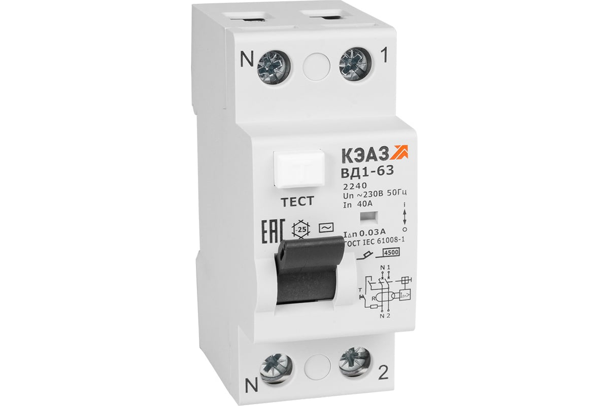 Устройство защитного отключения ООО "Центр Энергии" ВД1-63-2250-АС-УХЛ4 ...