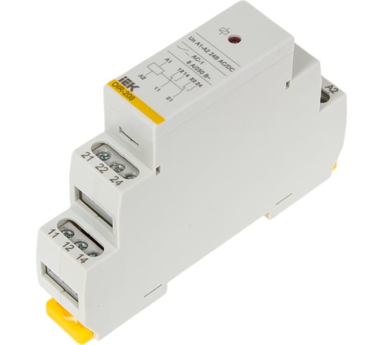 Промежуточное реле IEK OIR 2 контакта, 8А, 24В, AC/DC OIR-208-ACDC24V
