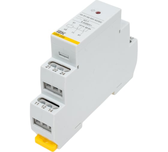 Промежуточное реле IEK OIR 2 контакта, 8А, 24В, AC/DC OIR-208-ACDC24V