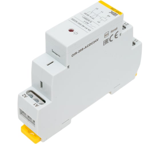 Промежуточное реле IEK OIR 2 контакта, 8А, 24В, AC/DC OIR-208-ACDC24V