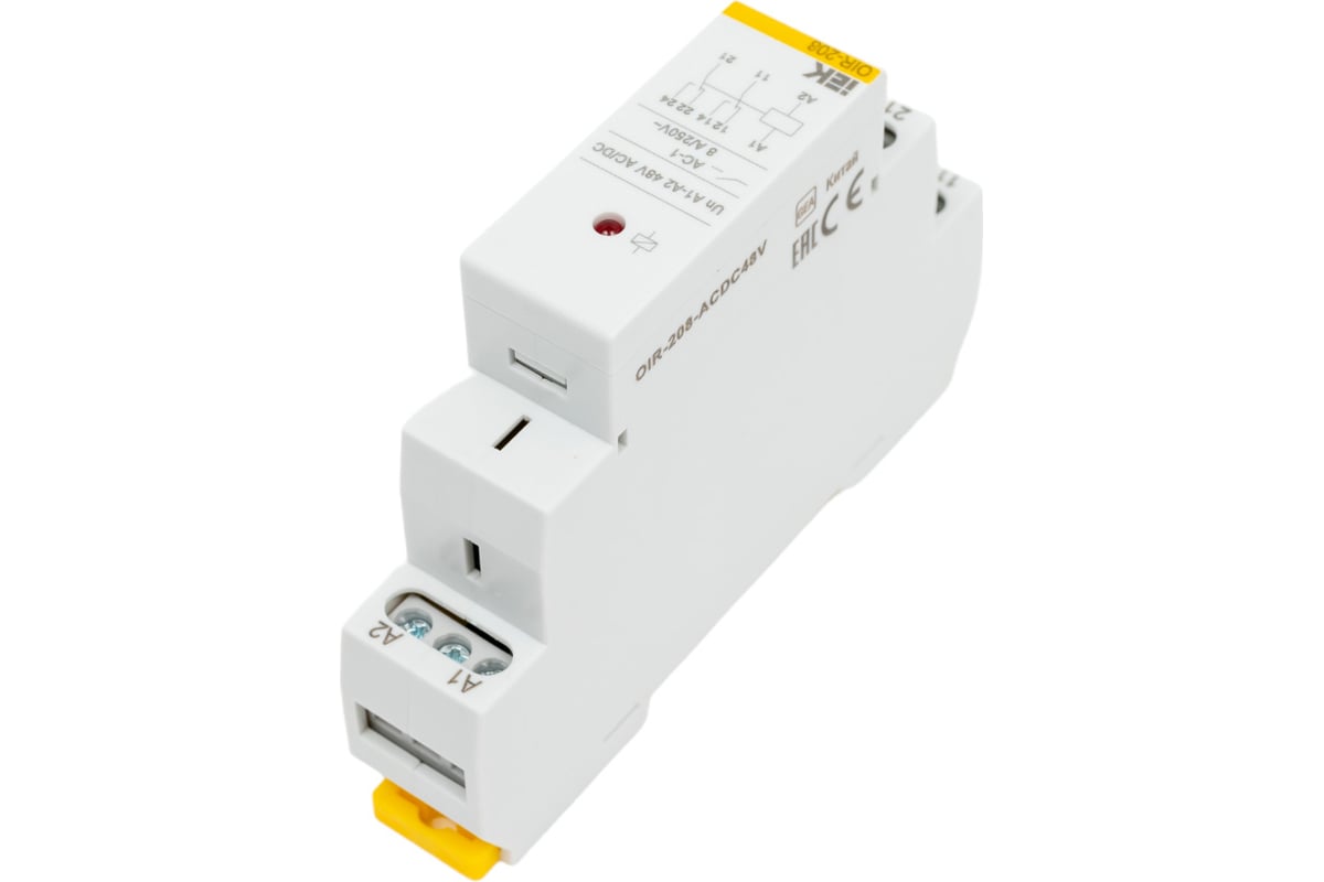 Промежуточное реле IEK OIR 2 контакта, 8А, 48В, AC/DC OIR-208-ACDC48V ...