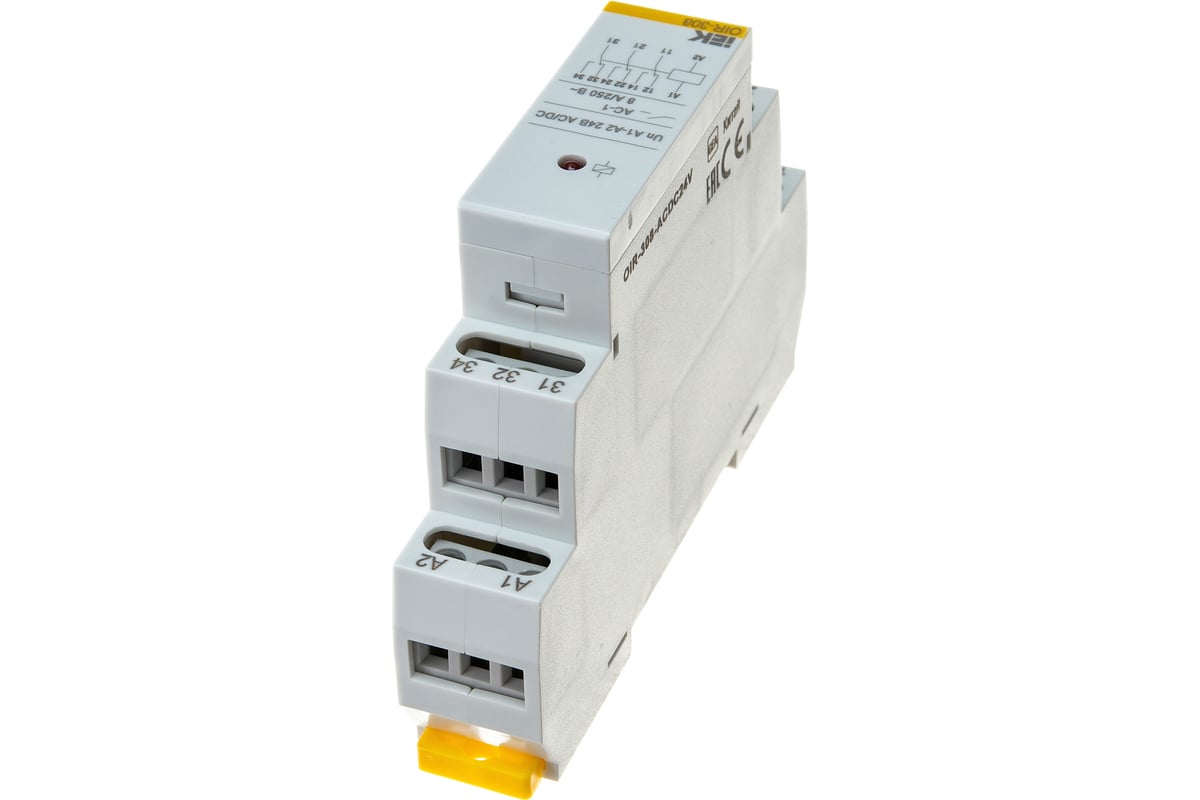 Промежуточное реле IEK OIR 3 контакта 8А, 24В, AC/DC OIR-308-ACDC24V ...