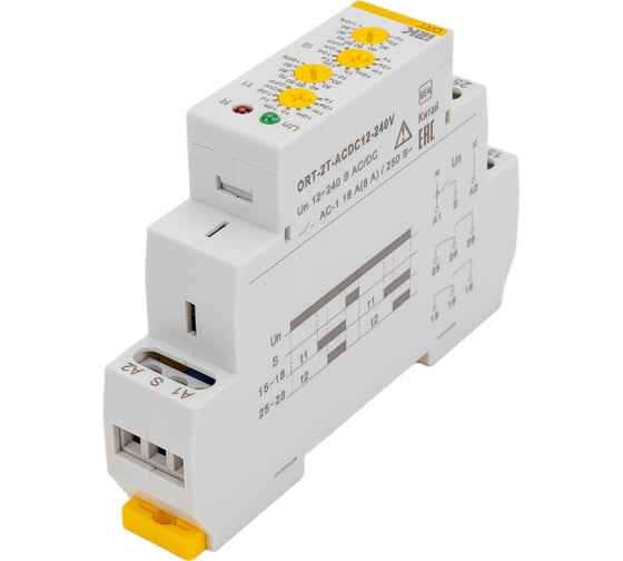 Реле времени IEK ORT 2 контакта, 12-240В, AC/DC ORT-2T-ACDC12-240V