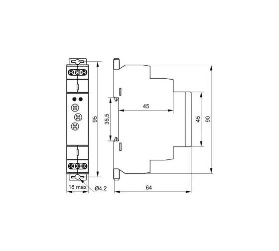 Реле задержки включения IEK ORT. 2 конт. 12-240 В AС/DC ORT-A2-ACDC12-240V