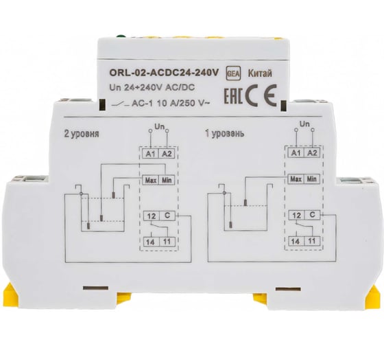 Реле наполнения, дренажа IEK ORL 24-240В AC/DC ORL-02-ACDC24-240V