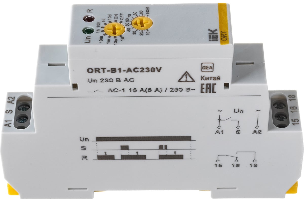 Реле задержки выключения IEK ORT. 1 конт. 12-240 В AС/DC ORT-B1-ACDC12-240V - ку - Товар на картинке можно купить.