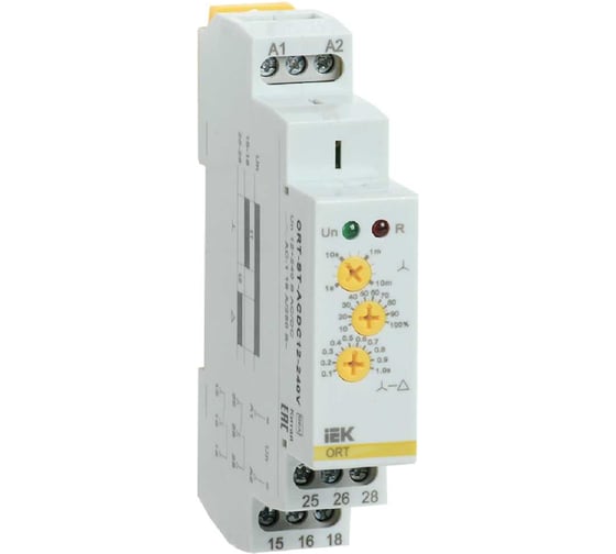 Реле пуска звезда-треугольник IEK ORT 12-230В, AC/DC ORT-ST-ACDC12-240V 1