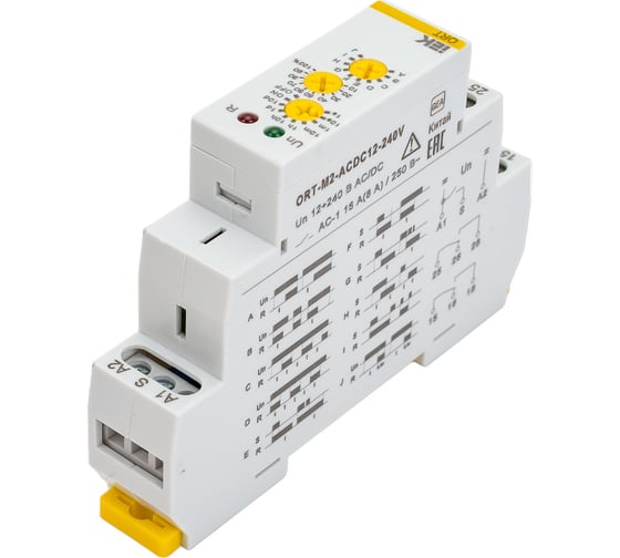 Реле времени IEK ORT многофункциональное 2 конт. 12-240 В AC/DC ORT-M2-ACDC12-240V