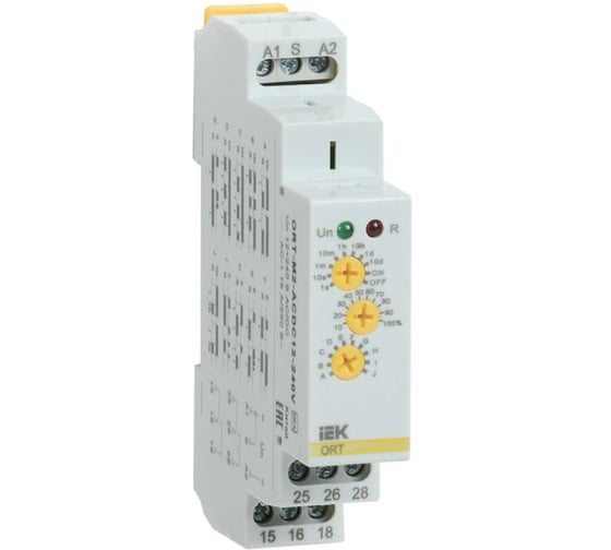 Реле времени IEK ORT многофункциональное 2 конт. 12-240 В AC/DC ORT-M2-ACDC12-240V