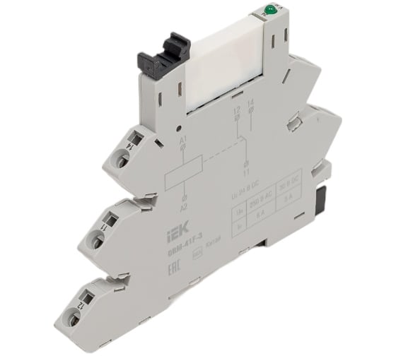 Интерфейсное реле IEK ORM 3, 1NO+1NC, 24В, DC ORM-41F-3