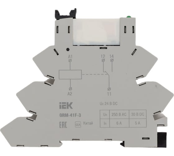Интерфейсное реле IEK ORM 3, 1NO+1NC, 24В, DC ORM-41F-3