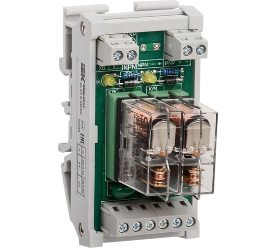Интерфейсное реле IEK ORM 5, 2 контактные группы, 24 В, DC/AC ORM-FC2C 1