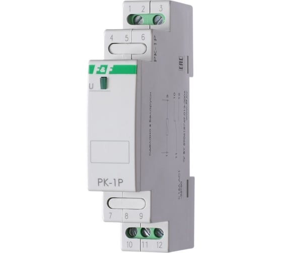 Реле промежуточное Евроавтоматика F&F PK-1P/48 48В АС/DC, 16 А, 1 переключающий, 1 модуль, монтаж на DIN-рейке EA06.001.019 1
