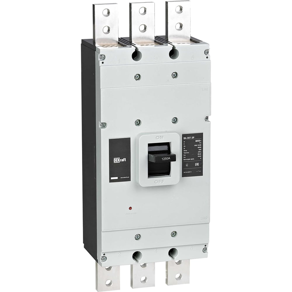 Силовой автоматический выключатель DEKraft 3P 800А 85кА ВА-307 22768DEK ...