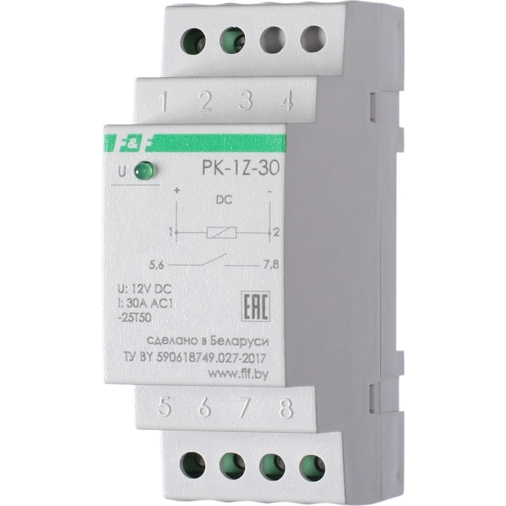 Реле промежуточное Евроавтоматика F&F РК-1Z-30/Un12V F&F EA06.001.018 ...