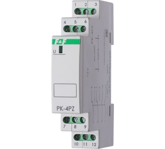 Реле промежуточное Евроавтоматика F&F PK-4PZ/Un12V EA06.001.014 1