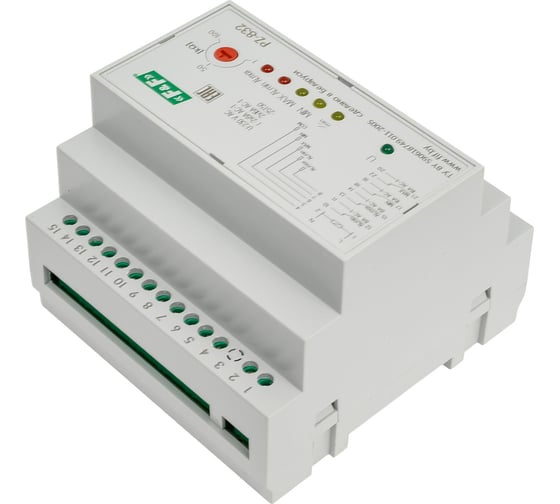 Четырехуровневое реле уровня жидкости Евроавтоматика F&F PZ-832 (без датчиков) контроль аварийных максимального и минимального уровней, 5 DIN EA08.001.012