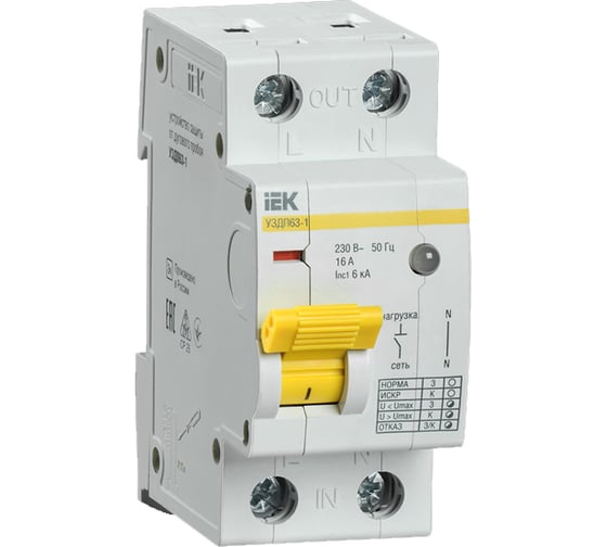 Устройство защиты от дугового пробоя IEK УЗДП63-1 16А MDP10-16