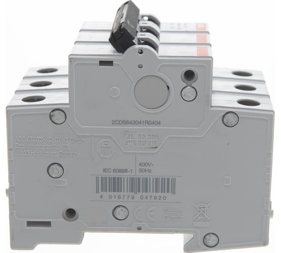 Автоматический выключатель ABB BMS413C40 3P, 40A, C, 4,5кА, 2CDS643041R0404