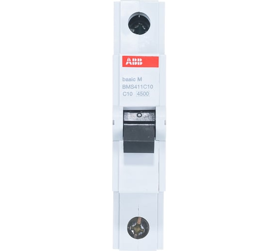Автоматический выключатель ABB, 1P, 10A, C, 4.5кА, BMS411C10 2CDS641041R0104
