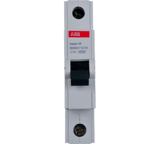 Автоматический выключатель ABB, 1P, 10A, C, 4.5кА, BMS411C10 2CDS641041R0104