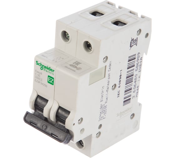 Автоматический выключатель Schneider Electric EASY 9 2П 50А С 4,5кА 230В =S= EZ9F34250