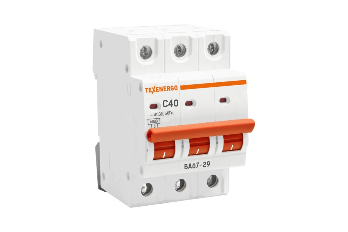 Автоматический выключатель Texenergo ВА 6729 3п 40А 6кА характеристика ...