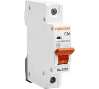Автоматический выключатель Texenergo ВА 6729 1п 16А 6кА характеристика С TAM14C16
