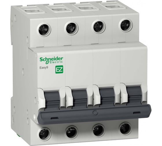 Автоматический выключатель Schneider Electric EASY 9, 4П, 16А, С, 4,5кА, 400В EZ9F34416