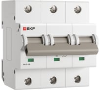 Автоматический выключатель EKF ВА 47-125 3P, 16А, C, 15кА PROXIMA mcb47125-3-16C