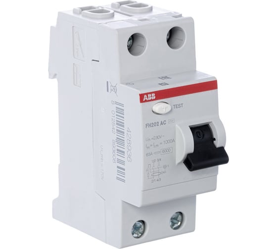 Устройство защитного отключения ABB УЗО 2п 25А 30мА FH202 2CSF202004R1250