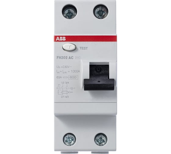 Устройство защитного отключения ABB УЗО 2п 25А 30мА FH202 2CSF202004R1250