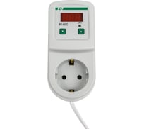 Регулятор температуры Евроавтоматика F&F RT-800 от -30 до +140С, цифровая индикация, выносной датчик RT в комплекте, тип корпуса вилка-розетка EA07.001.017