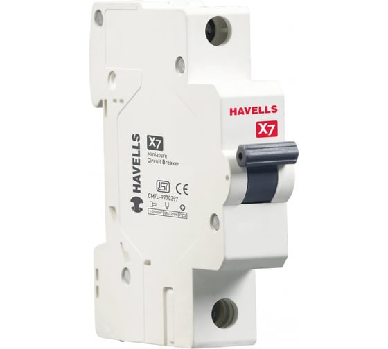 Комплект автоматических выключателей Havells 1P, 4.5kA, C-20A, 1M (12 шт.) 7701523_12