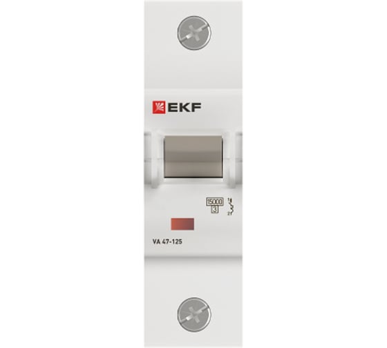 Автоматический выключатель EKF ВА 47-125, 1P, 63А, C, 15кА, PROXIMA mcb47125-1-63C