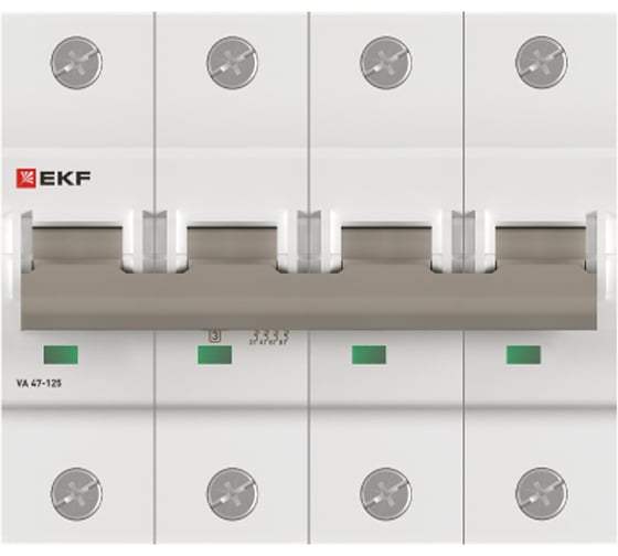 Автоматический выключатель EKF ВА 47-125, 4P, 16А, C, 15кА, PROXIMA mcb47125-4-16C