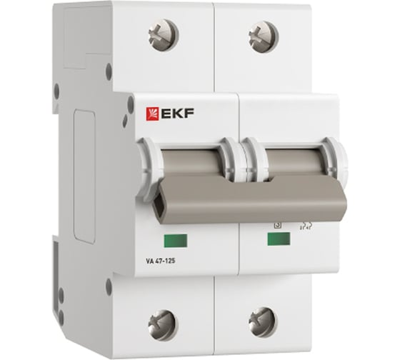 Автоматический выключатель EKF ВА 47-125, 2P, 32А, C, 15кА, PROXIMA mcb47125-2-32C 1