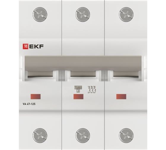 Автоматический выключатель EKF ВА 47-125, 3P, 32А, C, 15кА, PROXIMA mcb47125-3-32C