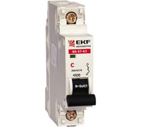 Автоматический выключатель EKF ВА 47-63, 1P, 6А 4,5kA mcb4763-1-06C