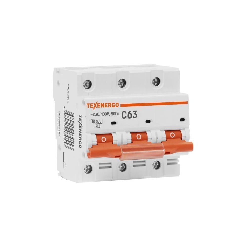 Автоматический выключатель Texenergo ВА 47100 3п 63А 10кА ...