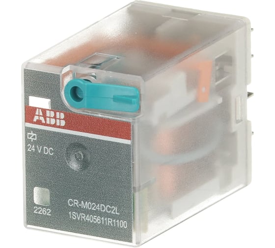 Реле ABB CR-M024DC2L 24B DC 2ПК (12A), СИД индикация 1SVR405611R1100