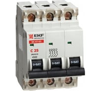 Автоматический выключатель EKF ВА 47-63, 3P 10А 4,5kA SQmcb4763-3-10C