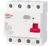 Выключатель остаточного тока Horoz Electric SAFE (RCCB 4P 63) 4P 63A 30mA 400V 114-003-4063 HRZ00002652
