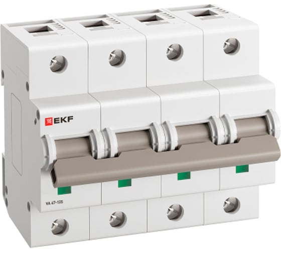 Автоматический выключатель EKF ВА 47-125 4P 63А (D) 15кА PROXIMA mcb47125-4-63D 1